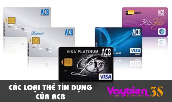 Các loại thẻ tín dụng của ACB